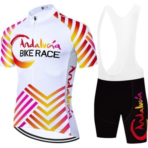 Abbigliamento ciclismo estivo 2021 uomo spain ANDALUCIA cycling jersey suit 20D gel pad summer quick dry cycling clothes