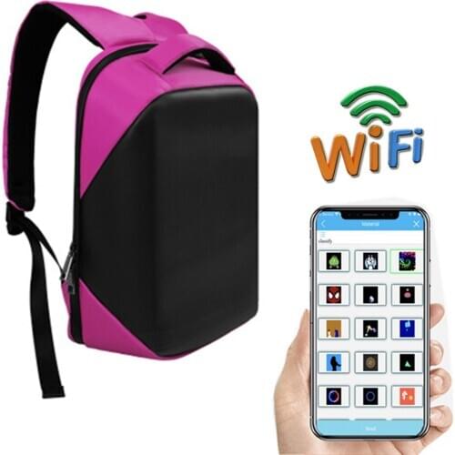 WIFI Smart LED Backpack with LED Screen Display for Outdoor Walking Advertising Billboard Novelty Student kid Gift