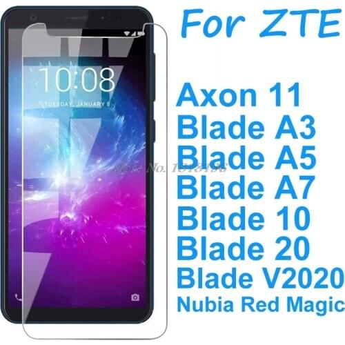 Tempered Glass For ZTE Blade A3 A5 A7s 2019 2020 Red Magic 5G 5S Screen Protector Film ZTE Blade 10 V2020 Smart Cover Glass