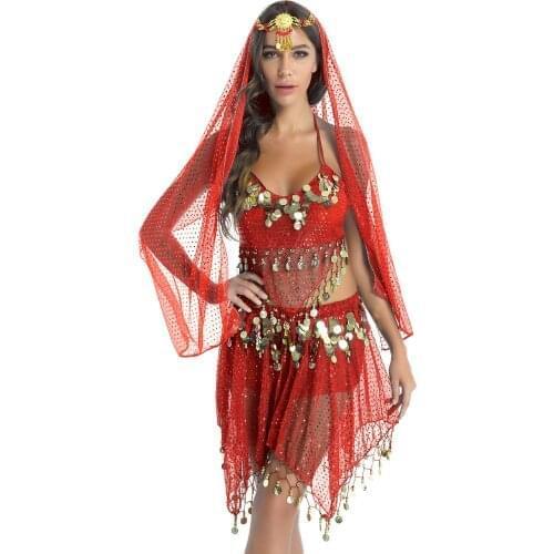 Belly Dance Sequin Tassels Halter Crop Top Bra Hip Skirt Set Women Sexy Party Costume Tassel Temptation Stage Performance Sets