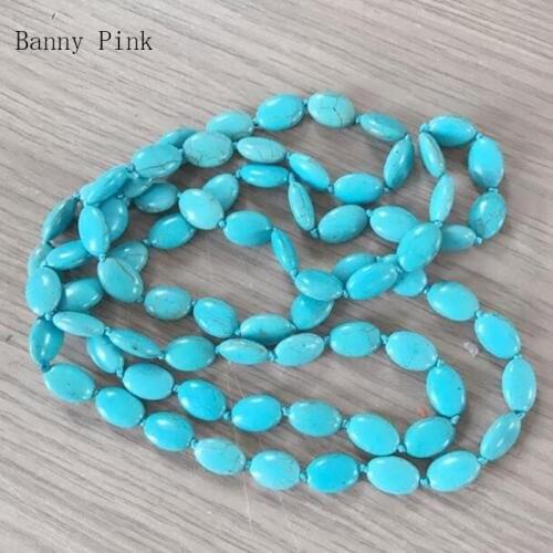Elegant Geo Semi-precious Stone Beaded Chain Necklace For Women Free Wear long Beads Chain Necklace Fashion Jewelry Colliers