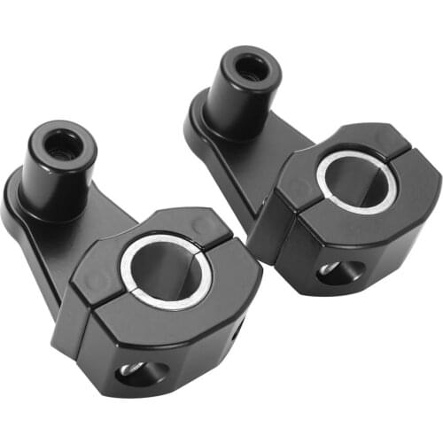 2Pcs Universal for 22mm Motorcycle HandleBar Front Handle Fat Bar Mount Clamps Riser Anodized Finish Mount