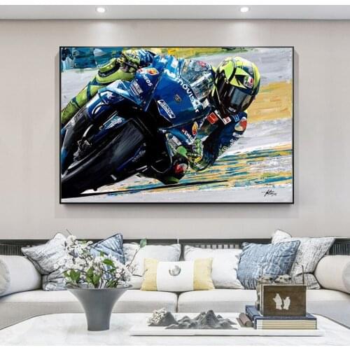 Abstract Canvas Oil Prints Poster Motorcycle Painting Posters Print Cuadros Wall Art Picture for Living Room Home Decoration