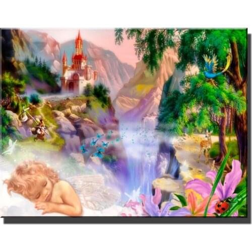 DIY diamond painting Fantasy Landscape cross stitch full mosaic Fairy embroidery square Drill 5D handmade child gift EE2125