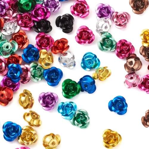650 Pcs Aluminum Flower Cabochons Beads for DIY Mobile Phone Nail Art Earring Necklace Jewelry Making Decoration Accessories