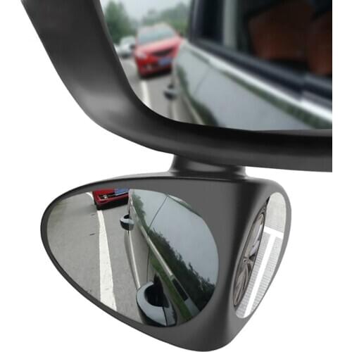 1Pc 2 in 1 Car Blind Spot Mirror Wide Angle Adjustable Convex Rear View Tool