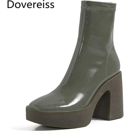 Dovereiss Fashion Womens Shoes Winter new Sexy Short boot Elegant platform boots Concise Mature Short boots big size 40