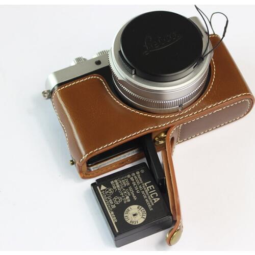 Portable Camera Bag PU Leather case for D-LUX TYP109 D-LUX7 D-LUX 7 Half Body Set Cover With Battery Opening