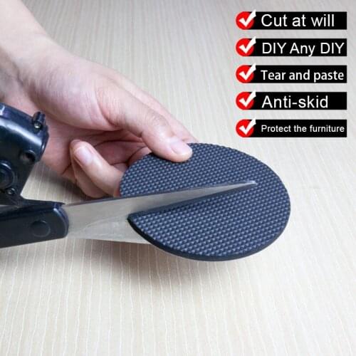 Black White Self Adhesive Furniture Leg Feet Rug Felt Pads Anti Slip Mat Bumper Damper for Chair Table Protector Hardware