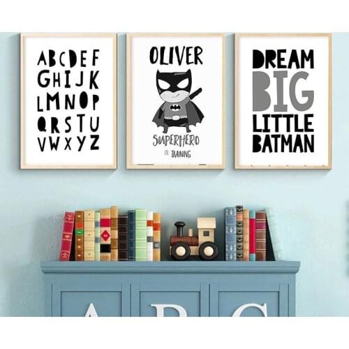 Nordic childrens room decoration Marvel canvas painting superhero cartoon posters and prints print canvas boy gift wall art