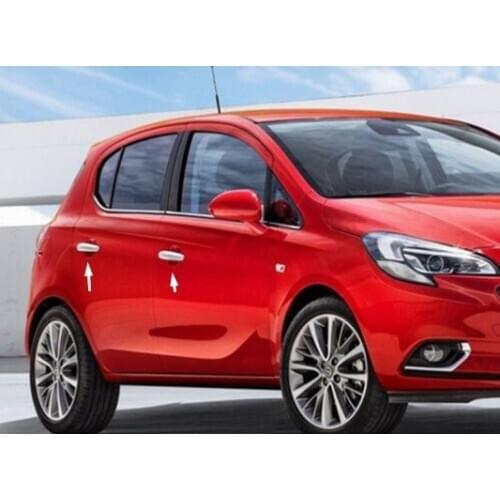 For Opel Corsa D E Chrome Door Handle 2010 2011 2012 2013 2014 2015 2016 2017 2018 2019 2020 Stainless Steel 4 Door Auto Car