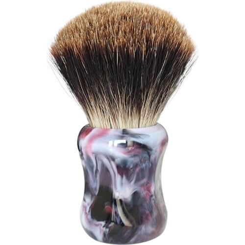 Dscosmetic 26MM SHD black badger hair fan shape knot shaving brush with resin handle