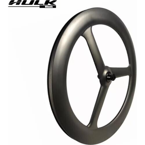 HULKWHEELS customized logo 700c Carbon 3-Spoke carbon Wheel Clincher For Road Track Triathlon Time Trial Bike Wheel Three Spoke