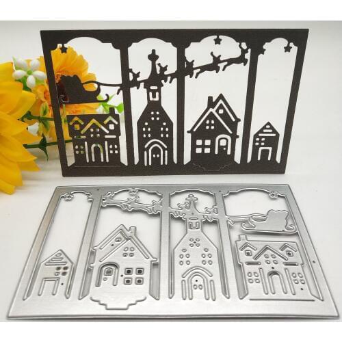 130*82mm Christmas night new Metal Cutting Dies for decoration card DIY Scrapbooking stencil Paper Craft Album template Dies