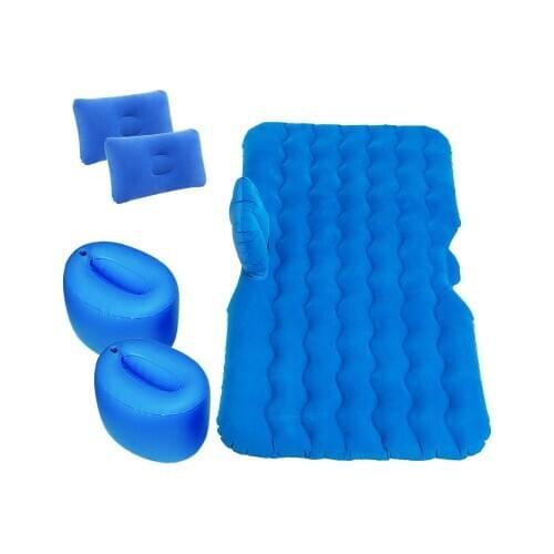 Outdoor Camping Sleeping Pad Cushion Mat Car Inflatable Bed Air Mattress Universal Car Seat Bed with 2 Air Pillows Picnic Mat