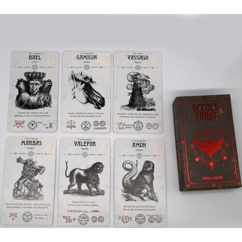 78 Cards Deck Occult Tarots Full English Oracle Cards Mysterious Divination Fate Family Party Board Game