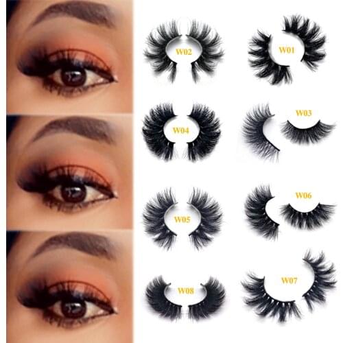 6D Mink Eyelashes 20mm Lashes Natural Fluffy Thick Cross Style Wedding Celebrity Free Eyelash Brush 3D Mink Lashes W Type D22
