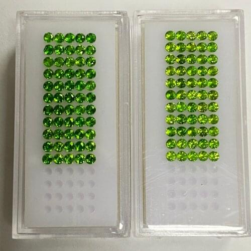 Wholesale Price for 1 Carat A Quality Round 0.8-3mm Loose Gmestone Original 100% Natural Green Diopside