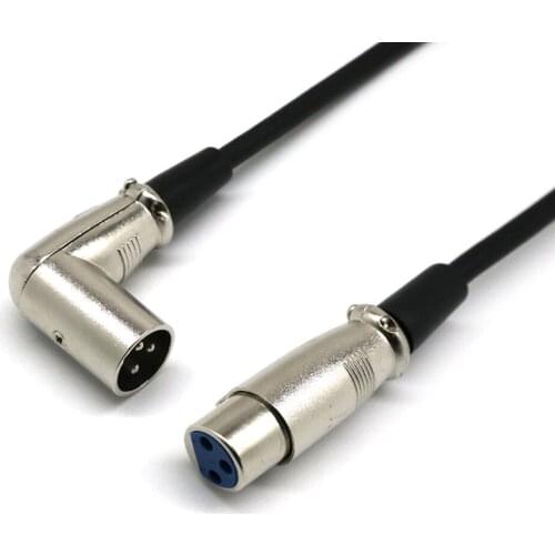 Premium XLR Female to Right-Angle Male Microphone Audio Extension Cable 30cm GDeals