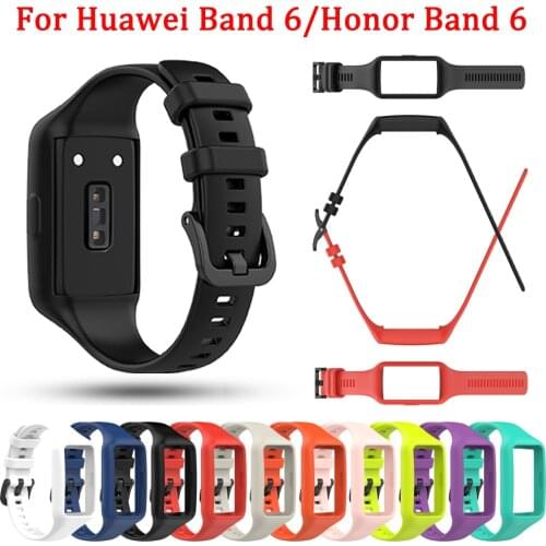 Sport Silicone Straps For Huawei SmartWatch Band 6 Replacement Wristband Bracelet For Honor Band6 Watchband