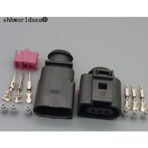 Shhworldsea 3 pins 1.5 series 3 hole female auto temperature sensor Automotive connector relevant terminals seals for Volkswagen