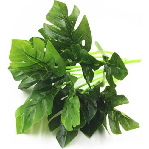 1~5X Artificial Plants Fake Green Plant Leaves Wedding Home Decor Festive Supplies Artificial Decorations Party Supplies Garden