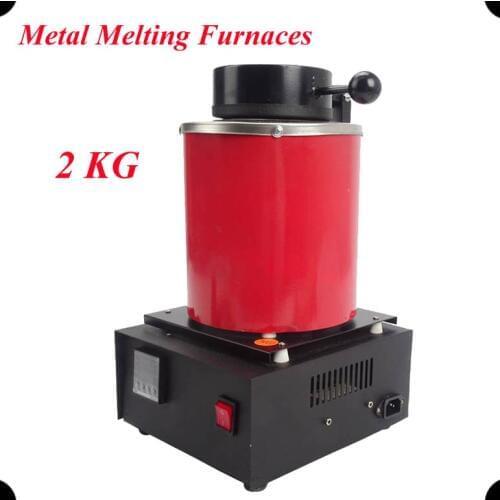 1pc 220V 2KG Capacity Gold Metal Melting Furnaces With Graphite Crucible & Plier Electric Gold Melting Furnace