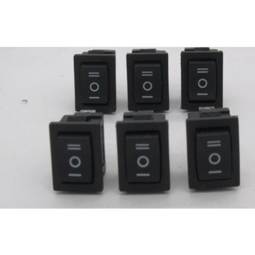 10pcs black Rocker Switch with 3 Pin ,NO/OFF/NO,6A 250VAC 10A 125VAC, KCD1-103F