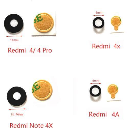 10PCS For Xiaomi Redmi 4 Pro Note 4 Note 4x 4A Note4 Back Rear Camera glass Lens Cover with Sticker Replacement Parts