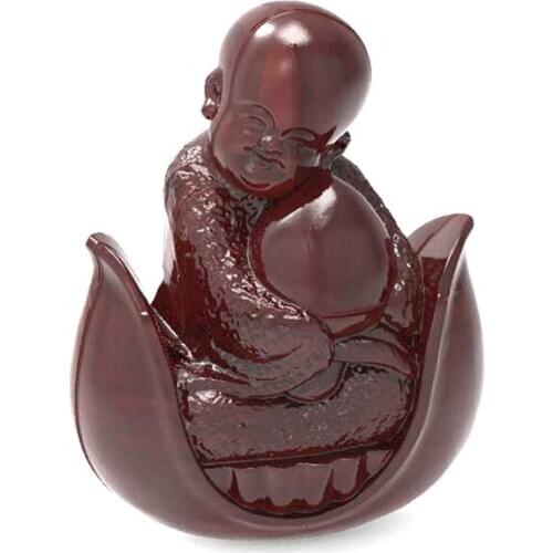 3D model for cnc or 3D printers in STL file format- Cute little monk holding peach