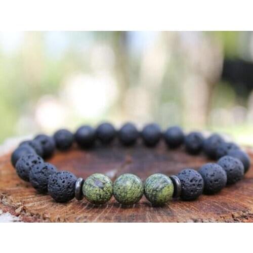 8mm volcanic Gemstone Spirituality mala bracelet Wrist Yoga Chakra Meditation Handmade Healing Cuff Elegant Chic Classic