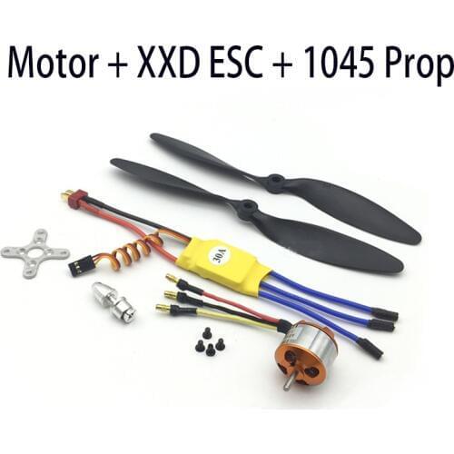 A2212 2212 1000KV 930KV Brushless Outrunner Motor +30A ESC+1045 Propeller Quad-Rotor Set for RC Aircraft Multicopter F450 Drone
