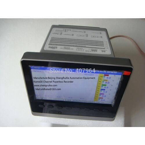 English Menu 16 Channel Paperless Recorder Universal Input 220VAC