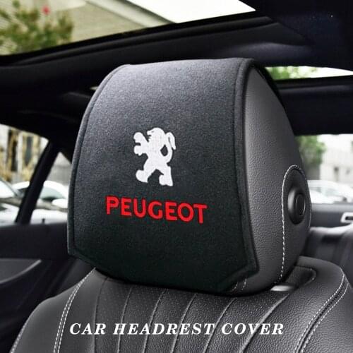 Car Headrest Cover Auto Head Pillow Pillowcase Car Sticker For Peugeot 206 308 3008 207 307 208 407 Car Accessorie Auto Interior