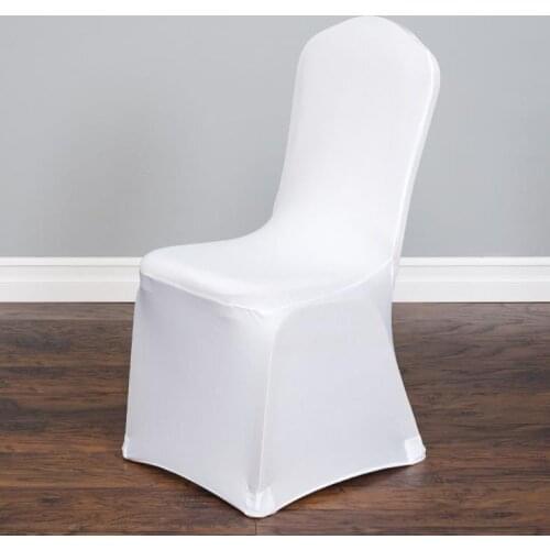 White spandex Wedding Party chair covers lycra for Banquet many color Plain Flexible SN1448