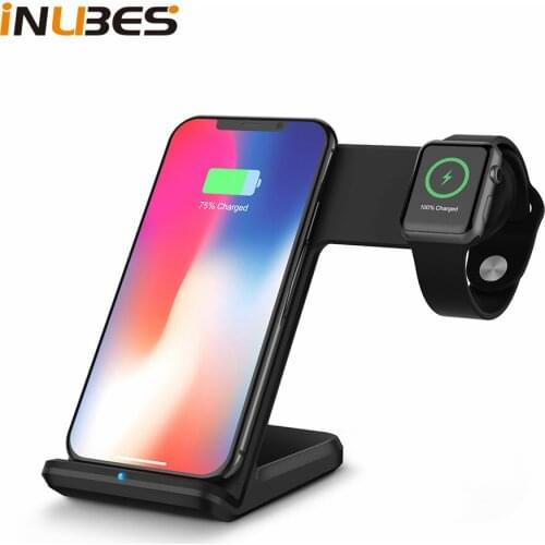 QI Fast Wireless Charger Stand For iPhone 12 Pro 11 X 8 Charger For Apple Watch Fast Wireless Charging Dock Station For Samsung