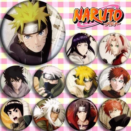 Brdwn Shippuuden Minato Sasuke Kakashi Itachi Pein Sasori Kisame Neji Hinata Nara Shikamaru Gaara Sarada Cosplay Badge