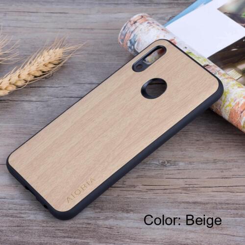 Case for Huawei Honor 10 Lite funda wood pattern leather skin with soft silicone phone cover for Huawei Honor 10 Lite case coque