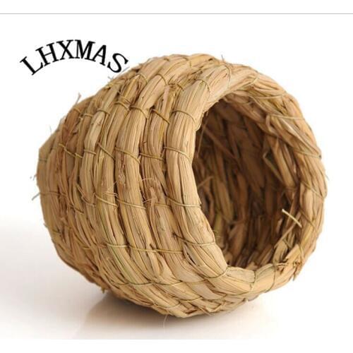 Handmade Straw Natural Bird Nest Pigeon Bird House Parrot Accessories Bird Products D446
