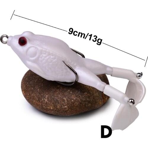 Double Propellers Soft Frog Fishing Lures 6CM 5G Silicone Bait Frog Artificial Treble Hooks Top Water Ray Baits Fishing Tackle