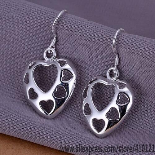 E232 Hot Sale High Quality Silver Fine Jewelry,Wholesale Sterling Jewelry Elegant Charms Fashion Hollow Multi Earrings/dmgamdna