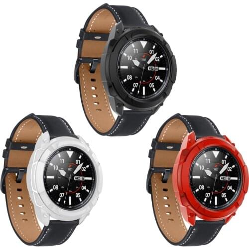 Gosear Fashion Soft TPU Protective Cover Frame Case with Bezel Ring for Samsung Galaxy Watch 3 41mm 45mm Smartwatch Accessories