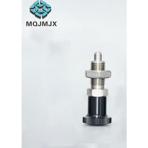All Stainless Steel Index Plunger Pin with Hex Nuts Reset Type Sub-plating Knob Plunger M6, M10, M12, M16