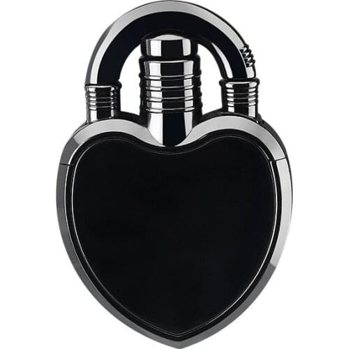 Personality Straight Wind Proof Lovers Love Lock Lighter Creative Gift Lighter