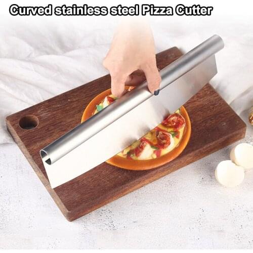 Pizza Shovel Multi Function Stainless Steel Slicing Suitable for Thin Crust Pizza Deep Dishes Pizza Cheesecake Brown S55