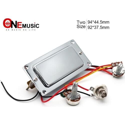6 Set Chrome Mini Electric Guitar Humbucker Pre-Wired Guitar Pickup with Volume and Tone