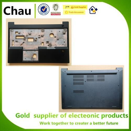 New For Lenovo ThinkPad E580 E585 Upper Case Palmrest Cover 01LW461 With FP/Bottom Base Cover 01LW410