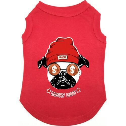 New Lucky Dog Printed Pet Puppy Clothes Shirts Tee Clothes T Shirts for Summer for Small Medium Large