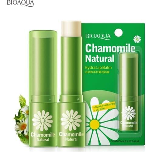 Beauty & health natural chamomile moisturizing lip balm repair lips wrinkles fade lip lines lipstick lip care BIOAQUA skin care