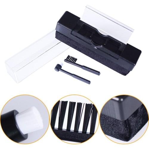 Vinyl Record Cleaner Turntables Stylus Brush Anti Static Carbon Fiber Record and Needle Phonograph Cleaning Kit Scrubbing